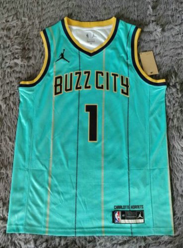 Maillot de Basket #1 Ball Hornets 20-21 Mint Vert Buzz City Imprimé